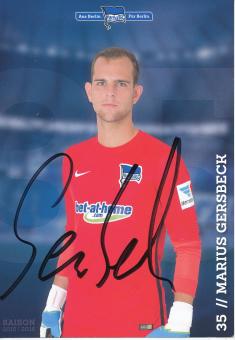Marius Gersbeck  2015/2016  Hertha BSC Berlin  Fußball Autogrammkarte original signiert 