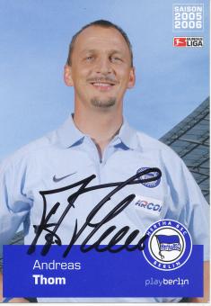 Andreas Thom   2005/2006  Hertha BSC Berlin  Fußball Autogrammkarte original signiert 