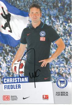 Christian Fiedler   2010/2011  Hertha BSC Berlin  Fußball Autogrammkarte original signiert 