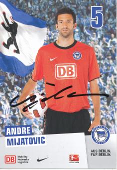 Andre Mijatovic   2010/2011  Hertha BSC Berlin  Fußball Autogrammkarte original signiert 