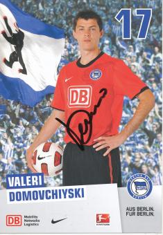 Valeri Domovchiyski  2010/2011  Hertha BSC Berlin  Fußball Autogrammkarte original signiert 