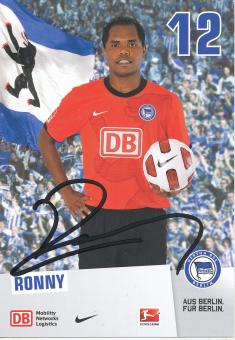Ronny   2010/2011  Hertha BSC Berlin  Fußball Autogrammkarte original signiert 