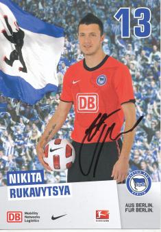 Nikita Rukavytsya   2010/2011  Hertha BSC Berlin  Fußball Autogrammkarte original signiert 
