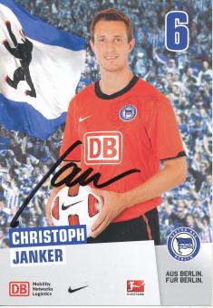 Christoph Janker   2010/2011  Hertha BSC Berlin  Fußball Autogrammkarte original signiert 