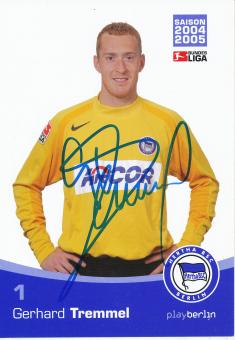 Gerhard Tremmel  2004/2005  Hertha BSC Berlin  Fußball Autogrammkarte original signiert 