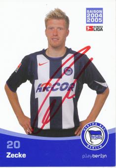 Zecke  2004/2005  Hertha BSC Berlin  Fußball Autogrammkarte original signiert 