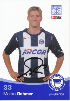 Marko Rehmer  2004/2005  Hertha BSC Berlin  Fußball Autogrammkarte original signiert 
