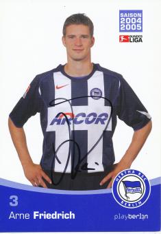 Arne Friedrich  2004/2005  Hertha BSC Berlin  Fußball Autogrammkarte original signiert 