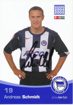Andreas Schmidt  2004/2005  Hertha BSC Berlin  Fußball Autogrammkarte original signiert 