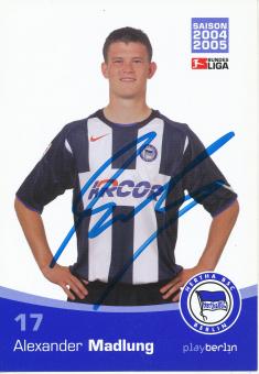 Alexander Madlung  2004/2005  Hertha BSC Berlin  Fußball Autogrammkarte original signiert 