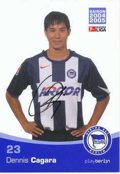 Dennis Cagara  2004/2005  Hertha BSC Berlin  Fußball Autogrammkarte original signiert 