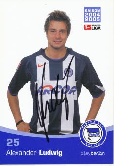 Alexander Ludwig  2004/2005  Hertha BSC Berlin  Fußball Autogrammkarte original signiert 