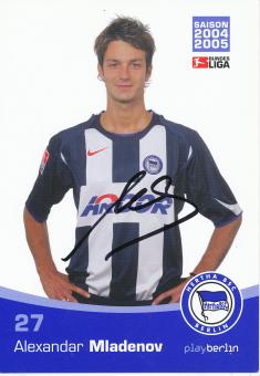 Alexandar Mladenov  2004/2005  Hertha BSC Berlin  Fußball Autogrammkarte original signiert 