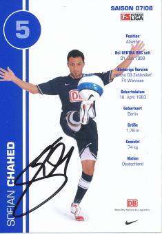 Sofian Chahed  2007/2008  Hertha BSC Berlin  Fußball Autogrammkarte original signiert 