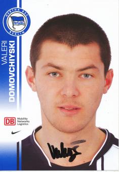Valeri Domovchiyski  2007/2008  Hertha BSC Berlin  Fußball Autogrammkarte original signiert 