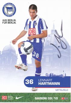 Lennart Hartmann  2009/2010  Hertha BSC Berlin  Fußball Autogrammkarte original signiert 