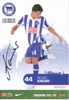 Gojko Kacar  2009/2010  Hertha BSC Berlin  Fußball Autogrammkarte original signiert 