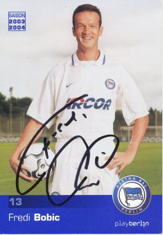 Fredi Bobic  2003/2004  Hertha BSC Berlin  Fußball Autogrammkarte original signiert 
