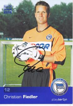 Christian Fiedler  2003/2004  Hertha BSC Berlin  Fußball Autogrammkarte original signiert 