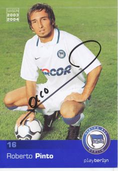 Roberto Pinto  2003/2004  Hertha BSC Berlin  Fußball Autogrammkarte original signiert 