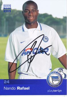 Nando Rafael  2003/2004  Hertha BSC Berlin  Fußball Autogrammkarte original signiert 