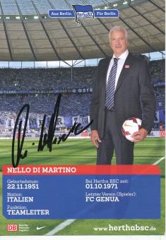 Nello Di Martino  2013/2014  Hertha BSC Berlin  Fußball Autogrammkarte original signiert 