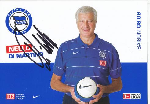 Nello Di Martino  2008/2009  Hertha BSC Berlin  Fußball Autogrammkarte original signiert 