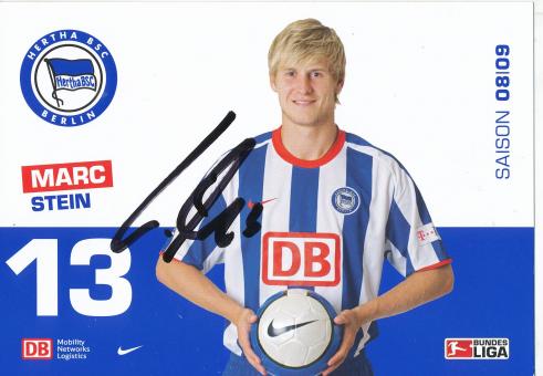 Marc Stein  2008/2009  Hertha BSC Berlin  Fußball Autogrammkarte original signiert 