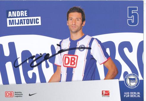 Andre Mijatovic  2011/2012  Hertha BSC Berlin  Fußball Autogrammkarte original signiert 