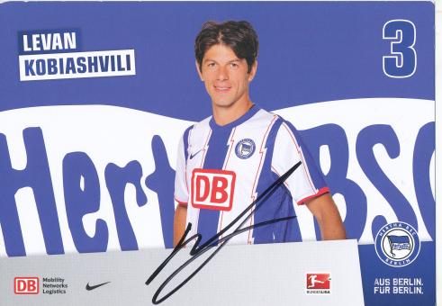 Levan Kobiashvili  2011/2012  Hertha BSC Berlin  Fußball Autogrammkarte original signiert 
