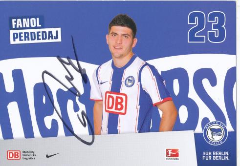 Fanol Perdedaj  2011/2012  Hertha BSC Berlin  Fußball Autogrammkarte original signiert 