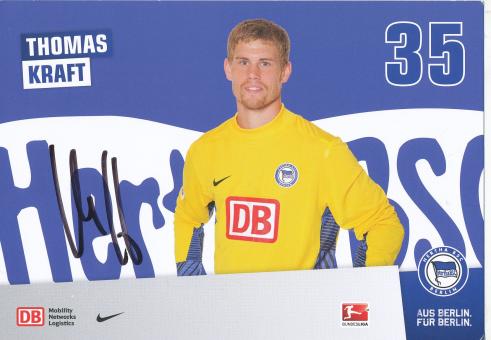 Thomas Kraft  2011/2012  Hertha BSC Berlin  Fußball Autogrammkarte original signiert 