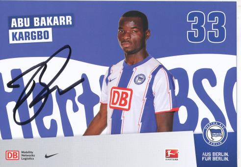 Abu Bakarr Kargbo  2011/2012  Hertha BSC Berlin  Fußball Autogrammkarte original signiert 