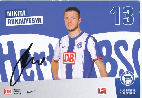 Nikita Rukavytsya  2011/2012  Hertha BSC Berlin  Fußball Autogrammkarte original signiert 