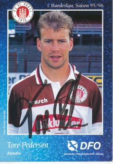 Tore Pedersen  1995/1996  FC St.Pauli  Fußball Autogrammkarte original signiert 