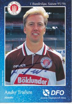 Andre Trulsen  1995/1996  FC St.Pauli  Fußball Autogrammkarte original signiert 