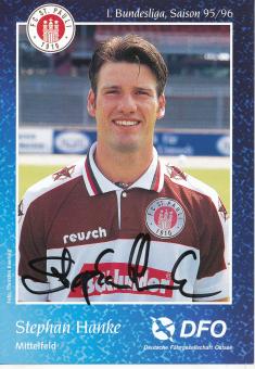 Stephan Hanke  1995/1996  FC St.Pauli  Fußball Autogrammkarte original signiert 