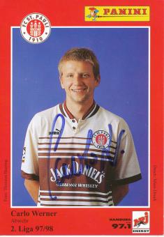 Carlo Werner  1997/1998  FC St.Pauli  Fußball Autogrammkarte original signiert 