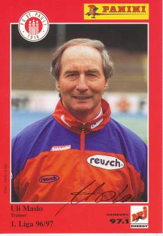 Uli Maslo  1996/1997  FC St.Pauli  Fußball Autogrammkarte original signiert 