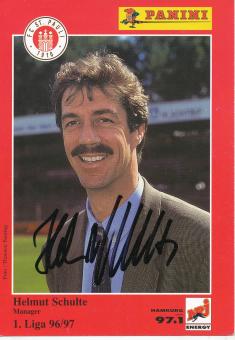 Helmut Schulte  1996/1997  FC St.Pauli  Fußball Autogrammkarte original signiert 