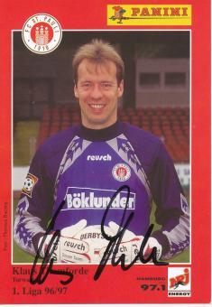 Klaus Thomforde  1996/1997  FC St.Pauli  Fußball Autogrammkarte original signiert 