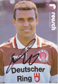 Leonardo Manzi  1994/1995  FC St.Pauli  Fußball Autogrammkarte original signiert 