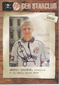 Andrej Polunin  1999/2000  FC St.Pauli  Fußball Autogrammkarte original signiert 