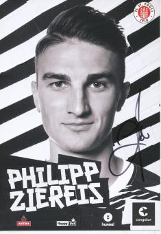 Philipp Ziereis  2015/2016  FC St.Pauli  Fußball Autogrammkarte original signiert 