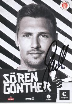 Sören Gonther   2015/2016  FC St.Pauli  Fußball Autogrammkarte original signiert 
