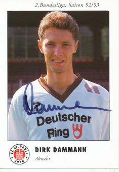 Dirk Dammann  1992/1993  FC St.Pauli  Fußball Autogrammkarte original signiert 
