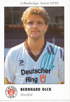 Bernhard Olck  1992/1993  FC St.Pauli  Fußball Autogrammkarte original signiert 