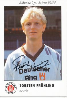 Torsten Frömling  1992/1993  FC St.Pauli  Fußball Autogrammkarte original signiert 
