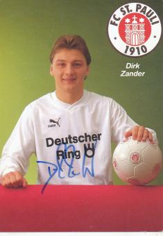 Dirk Zander  1989/1990  FC St.Pauli  Fußball Autogrammkarte original signiert 