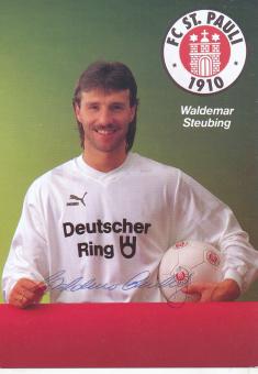 Waldemar Steubing  1989/1990  FC St.Pauli  Fußball Autogrammkarte original signiert 